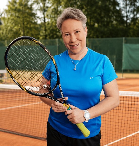 Sandra Vogel, Gründerin und Cheftrainerin der Tennisschule Vogel